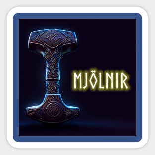 Mighty Mjolnir Thor Hammer Norse Sticker